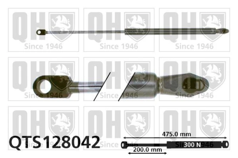 Image of QUINTON HAZELL Tailgate strut QUINTON HAZELL QTS128042