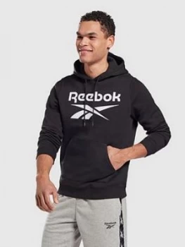 Image of Reebok Vector Hoody, Black/White, Size XL, Men