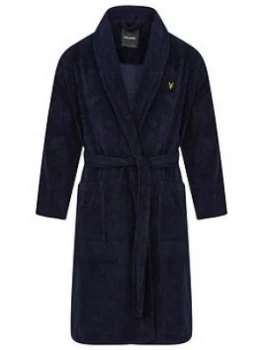 image of Lyle & Scott Fluffy Dressing Gown - Peacock