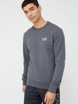 Image of Emporio Armani EA7 Core ID Logo Sweatshirt Iron Gate Grey Size XL Men