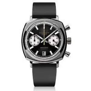 Image of Duckworth Prestex Watch Chronograph 42 Black Sunburst Black Rubber Limited Edition