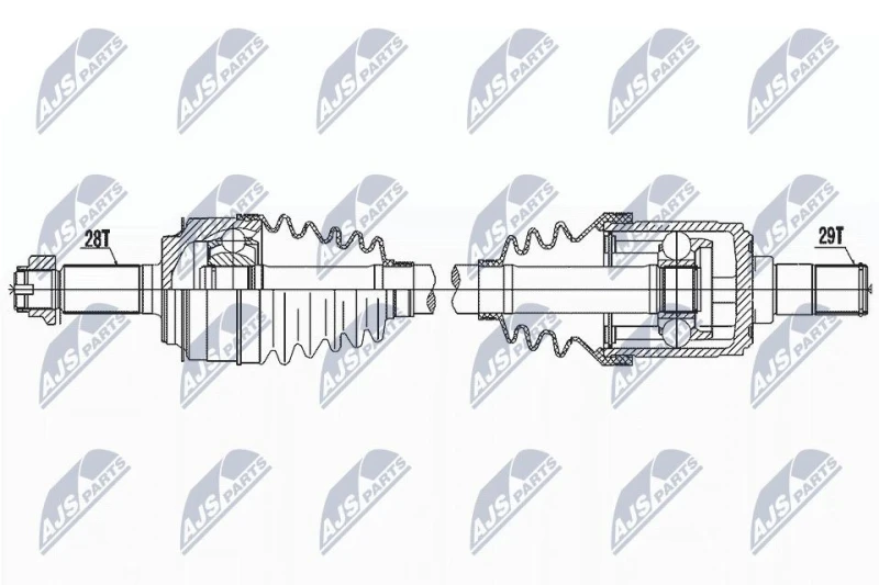 Image of NTY NPW-HD-081 Drive shaft Front Axle Left Drive Shaft (13)