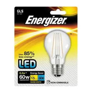 Image of Eveready - Energizer Filament LED GLS 806 Lumens E27 Warm White S9026