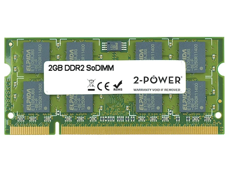 Image of 2-Power 2GB DDR2 800MHz SoDIMM Memory - replaces 2PSPC2800SDMB12G