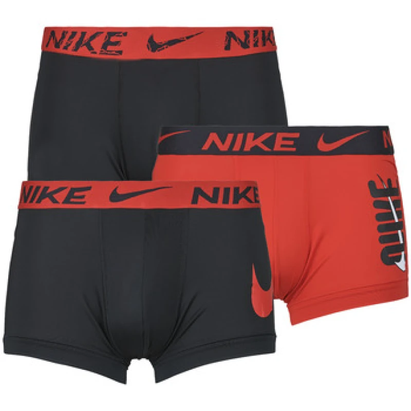 Image of Nike Micro 3 Pack Large Side Logo Trunks - Black/Multi Black/Multi WTKLS Male 2XL,L,M,S,XL