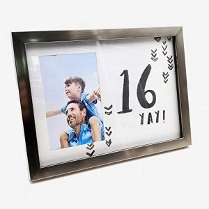 Image of 4" x 6" - Luxe Male Gunmetal Birthday Frame - 16