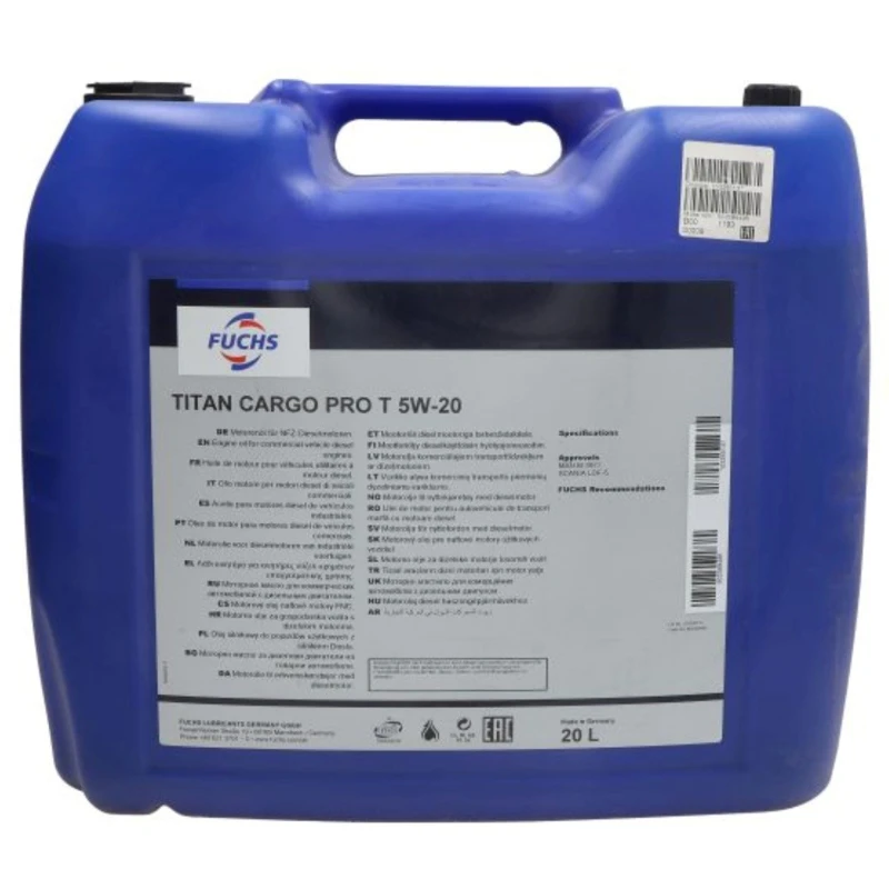 Image of FUCHS 602089496 Engine oil Capacity: 20l, 5W-20 Engine Oil (1862)