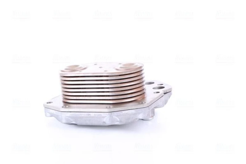 Image of NISSENS 91140 Oil Cooler ** FIRST FIT ** with gaskets/seals, without filter Steel Oil Cooler,engine oil (469)