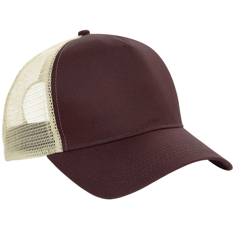 Image of Beechfield Beechfield Men Half Mesh Trucker Cap Headwear Pack of 2 in White White One Size Male 5059269086404