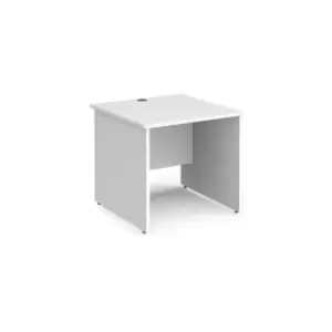 Image of Office Desk Rectangular Desk 800mm Panel End Leg White Tops 800mm Depth Maestro 25