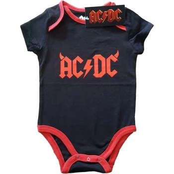Image of AC/DC - Horns Kids 0-3 Months Babywear - Black