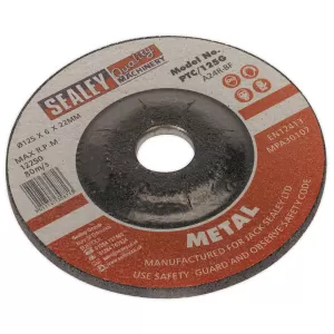 Image of Genuine SEALEY PTC/125G Grinding Disc Ø125 x 6mm 22mm Bore