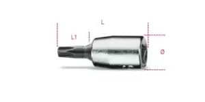 image of Beta Tools 900TX 1/4" Square Drive Torx Bit Socket Driver T10 009000721