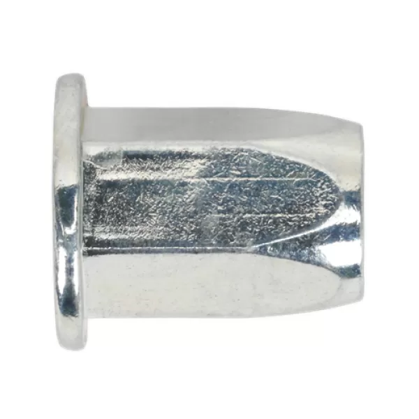 Image of Sealey TIFHM6 Threaded Insert (Rivet Nut) M6 Full Hex Standard Flange Pack of 50