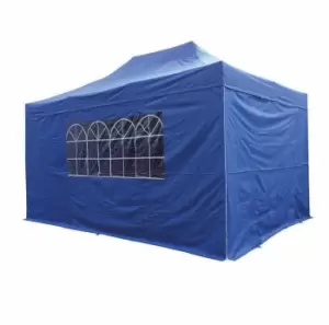 image of Airwave 3m x 4.5m Pop Up Gazebo with Sides - Blue