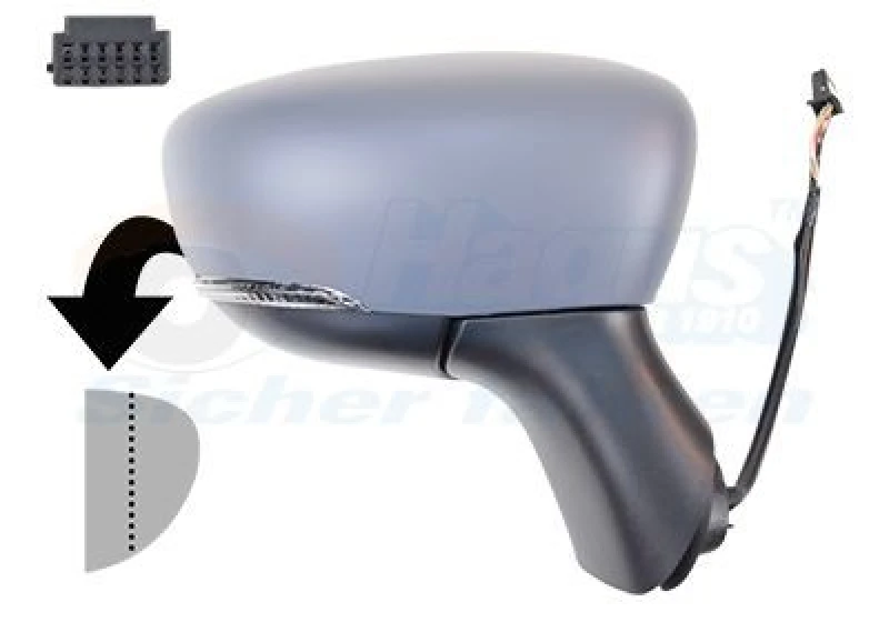 Image of VAN WEZEL Wing mirror VAN WEZEL 4420818