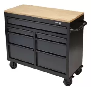 Image of Draper 08216 BUNKER Workbench Roller Tool Cabinet, 7 Drawer, 41", Grey
