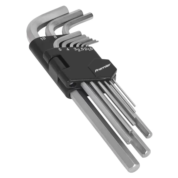 Image of Genuine SEALEY AK7136 Hex Key Set 9pc Long Metric