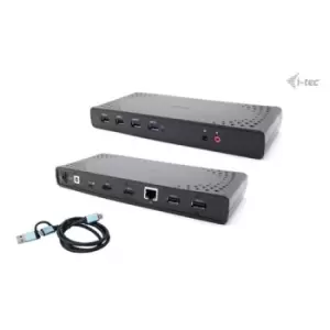 Image of i-tec USB 3.0 / USB-C / Thunderbolt Dual Display Docking Station + Power Delivery 85W