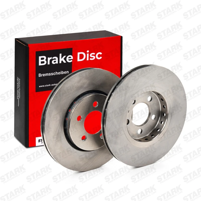 Image of STARK SKBD-0022106 Brake disc Front Axle, Vented, Cast Iron, Uncoated, Untreated, without bolts/screws Cast Iron Brake Disc (82)
