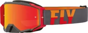 image of Fly Racing Zone Pro Motocross Goggles, grey-orange, grey-orange