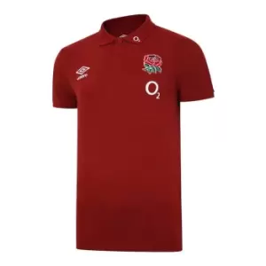 image of Umbro England Polo Shirt Mens - Red