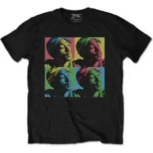 Tupac - Pop Art Unisex Small T-Shirt - Black