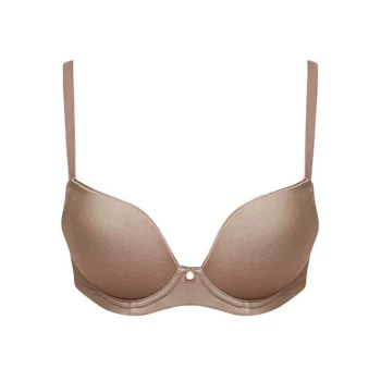 image of Figleaves Smoothing Plunge Bra - Brown