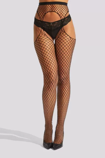 Image of Large Fishnet Crotchless Tights