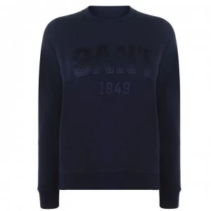 Image of Gant Logo Sweatshirt - 433 Evening Blu