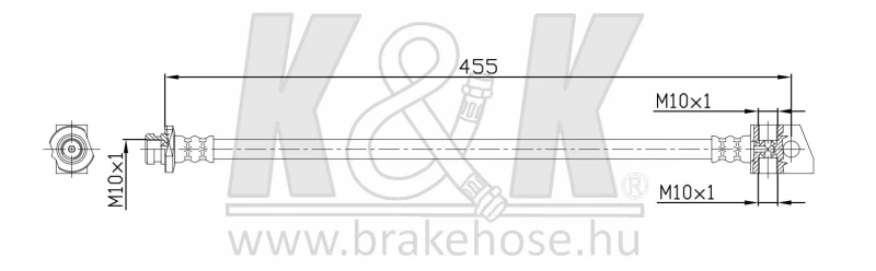 Image of K&K FT4752 Brake Hose Brake Hose (83)