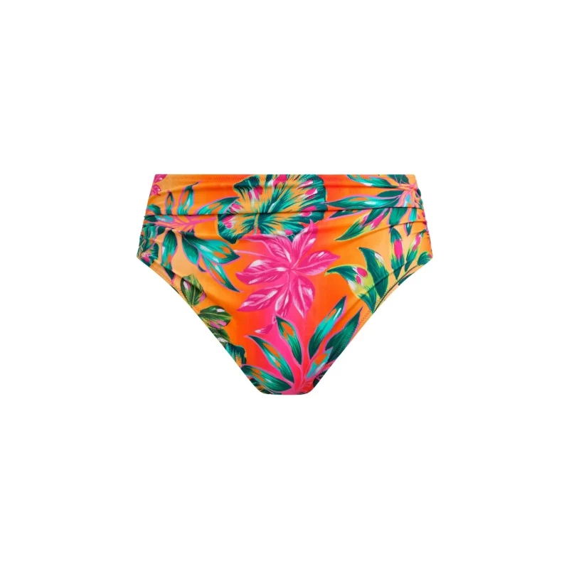 Image of Womens high waist swimsuit bottom Fantasie Sunset Reef Orange Female S