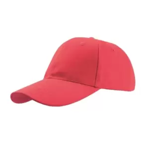 Image of Atlantis Liberty Six Buckle Brushed Cotton 6 Panel Cap (One Size) (Red)