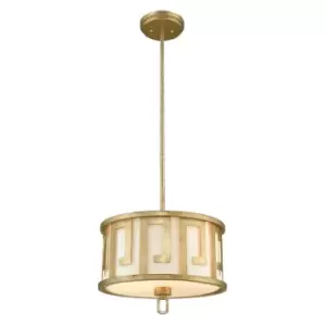 Image of 2 Bulb Ceiling Pendant Light Fitting Distressed Gold LED E27 60W Bulb