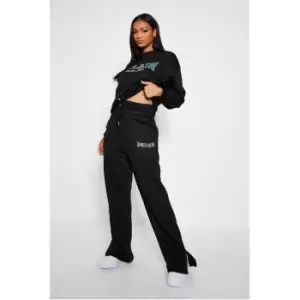 Image of I Saw It First Reclaim Sustainable Staples Wide Leg Joggers - Black