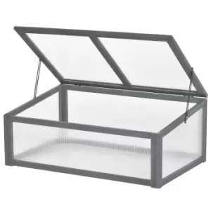 Image of Outsunny Square Wooden Outdoor Greenhouse 100 x 65 x 40cm