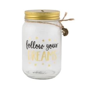 image of Sass & Belle Follow Your Dreams Money Jar