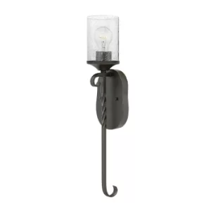 image of Hinkley Casa 1 Light Wall Light Olde Black