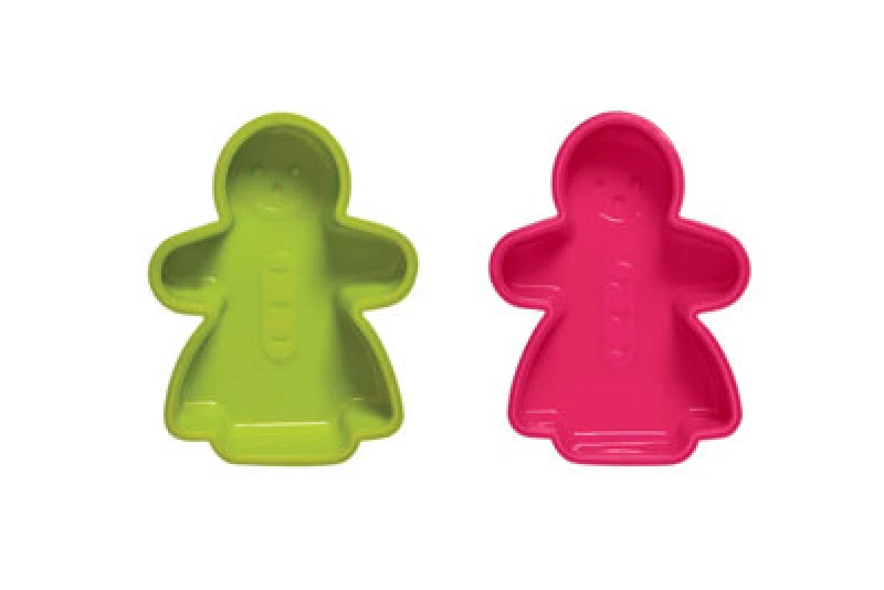 Image of Premier Housewares Silicone Baking Gingerbread Ladies Cake Moulds Multi