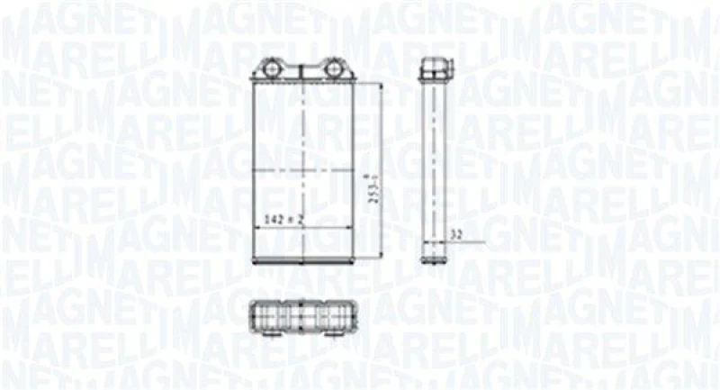Image of MAGNETI MARELLI Heater matrix MAGNETI MARELLI 350218439000