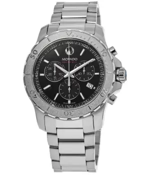 Image of Movado Series 800 Black Chronograph Steel Mens Watch 2600110 2600110