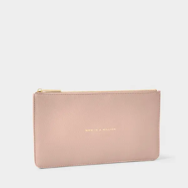 image of Katie Loxton Pink Slim Sentiment Pouch KLB2803