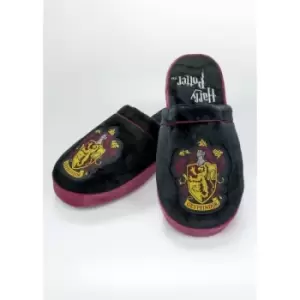 Image of Gyffindor Harry Potter Mule Slippers Black & Burgundy Adult Medium UK Size 5-7