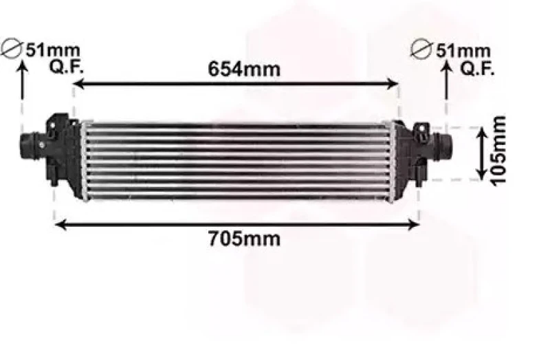 Image of VAN WEZEL 37004664 Intercooler Intercooler,charger (468)
