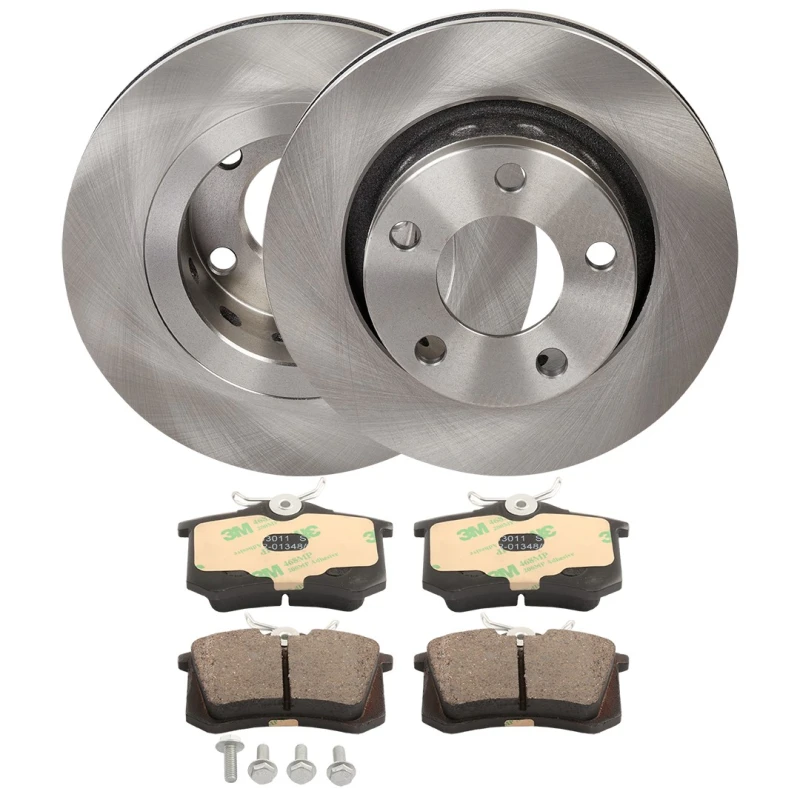 Image of RIDEX 3405B1882 Brake disc and pads set Rear Axle, Brake Disc Type: Vented, without integrated wear sensor Brake Set,disc brakes (3405)