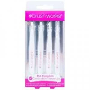 image of Brushworks Tweezers HD Combination Tweezer Set - White