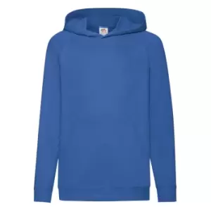 Image of Fruit Of The Loom Childrens Unisex Lightweight Hooded Sweatshirt / Hoodie (12-13) (Royal)