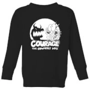 Image of Courage The Cowardly Dog Spotlight Kids Sweatshirt - Black - 9-10 Years