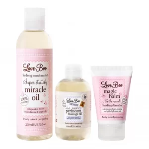 Image of Love Boo Mum-to-be Survival Kit including 200ml Miracle Oil, Perineum Oil and Magic Balm