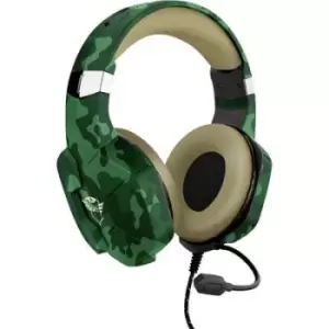 Image of Trust GXT 323C CARUS Gaming Over-ear headset Corded (1075100) Stereo Green-yellow, Yellow Volume control, Microphone mute